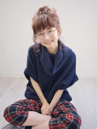 セミロング ロング カラー ヘアアレンジ 花井 啓好のヘアスタイル