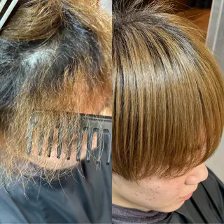 ショート パーマ メンズ ショートボブ髪質改善 縮毛矯正のプロ山道潤のヘアスタイル