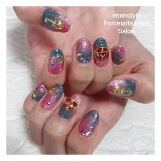 ミディアム ネイル 👑enen style👑のネイルデザイン