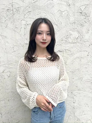 セミロング カラー 💎韓国レイヤー/ 髪質改善💎武村侑哉のヘアスタイル