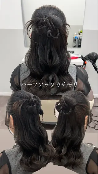 セミロング ヘアアレンジ 薄田 珠美のヘアスタイル