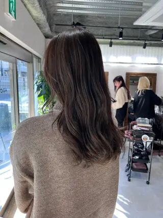 セミロング カラー 艶ボブ🤎ボブパーマ 透明感カラー\メンズのヘアスタイル