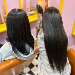 セミロング チビ編み込みエクステ どぅ〜す/YUIのヘアスタイル