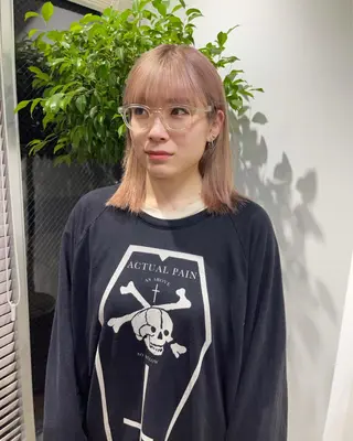 ミディアム カラー ARCANAブリーチ ダブルカラー🌟原宿のヘアスタイル