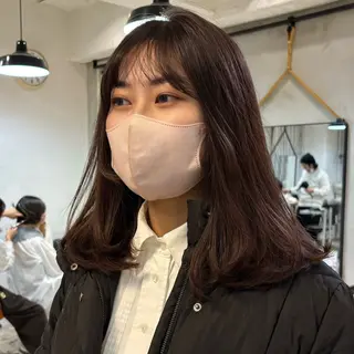 ミディアム 盛れる透明感カラー・ momokaのヘアスタイル