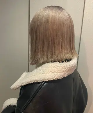 ショート カラー ヘアアレンジ ハイトーン/透け感 カラー🎀真香のヘアスタイル