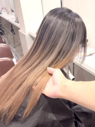 ロング カラー バレイヤージュ 宮本宗嵩のヘアスタイル