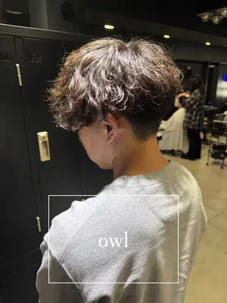 ショート パーマ メンズ メンズ専門 美容師✨ アメ村 堀江颯瑛のヘアスタイル