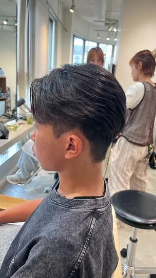 ショート メンズ センターパート職人 柏/メンズ/ ハルキのヘアスタイル