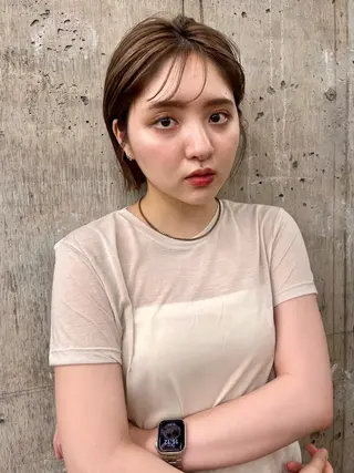 カラー ひなこ♡縮毛矯正/ 艶カラー🤍透明感のヘアスタイル