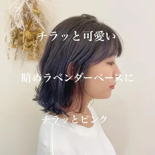 ミディアム カラー 【髪質改善】 梅田　聡のヘアスタイル
