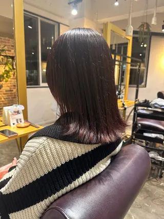 ミディアム Saki💛心斎橋 レイヤー/艶髪のヘアスタイル