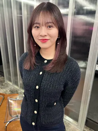 セミロング カラー KIJI所属・haruka /透明感カラーのヘアスタイル