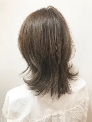 ミディアム カラー パーマ 高橋 隆一のヘアスタイル