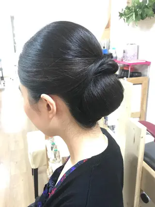 セミロング ヘアアレンジ 早朝✨ヘアセット 着付け/清水玲歌のヘアスタイル