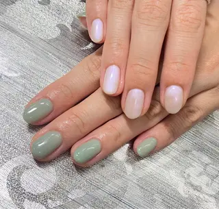 ネイル I-nailロング /ワンホン/キラキラのネイルデザイン