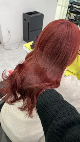 ロング カラー 中韓レイヤー/ ブラウン🤎はやとのヘアスタイル