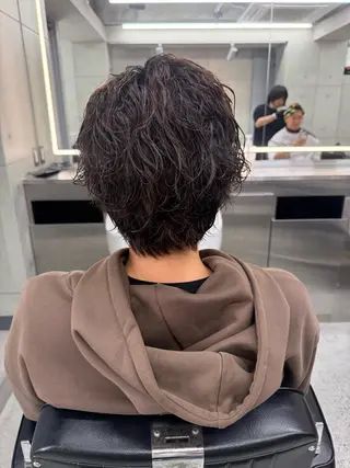 ミディアム パーマ メンズ CHROM TOKYO A.L.T所属・【メンズ・カット】 藪 清正のヘアスタイル