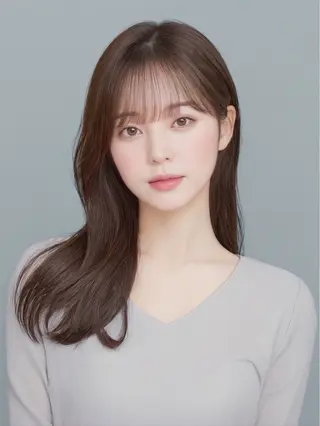 ロング 中顔面短縮 顔まわり新田大翔のヘアスタイル