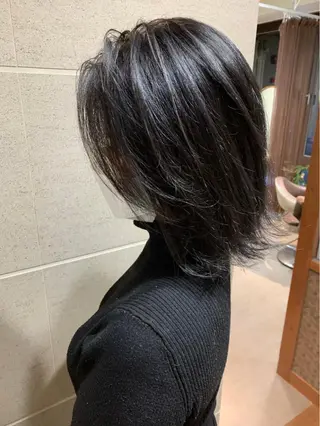 ミディアム ハイライトカラーなら 川嶋宏旭 栄 矢場町のヘアスタイル