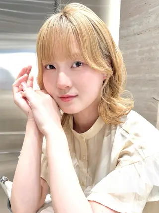 ミディアム 前髪・顔周りカット☆ あらいみゆのヘアスタイル