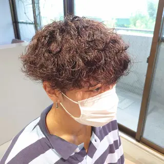 ショート パーマ メンズ メンズ/パーマ特化 /波巻き/林洋平のヘアスタイル