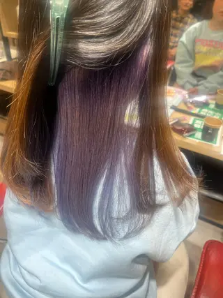 セミロング カラー end roll りんのヘアスタイル