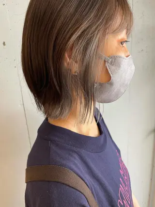 ミディアム カラー 東 みのりのヘアスタイル