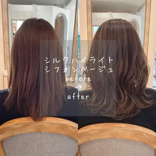 ミディアム カラー モテ前髪 タゴメ シンヤのヘアスタイル