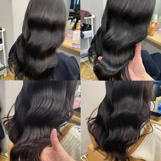セミロング カラー プル艶職人/ にしものヘアスタイル