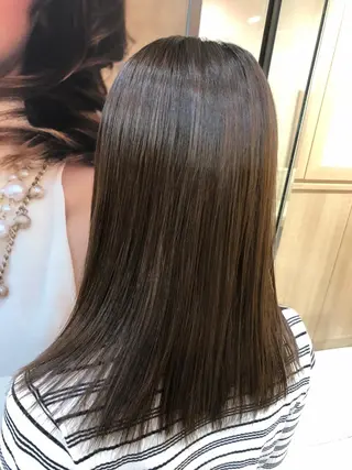 セミロング パーマ 丸みショートボブ/ タッセルボブ 吉野のヘアスタイル