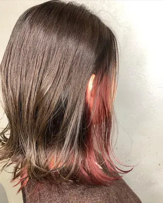 ミディアム カラー くまがい みゆ【edge.】のヘアスタイル