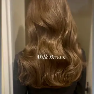 ロング カラー ブリーチなしWカラー /レイヤーカット大阪のヘアスタイル