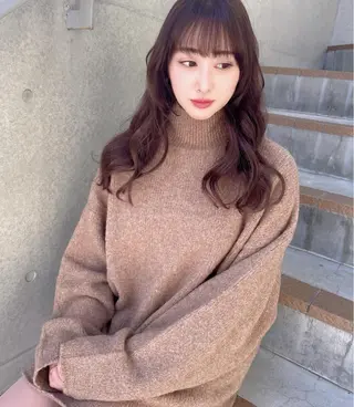 セミロング 透明感カラー×小 顔レイヤー♡ヒデさんのヘアスタイル