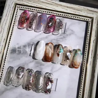 ミディアム めぐみのネイルサロン スタッフ練習のネイルデザイン