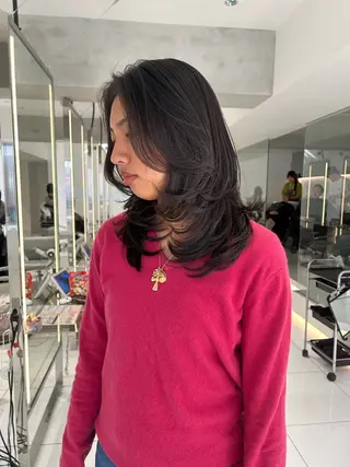 ミディアム カラー 海外レイヤー /NAGISAのヘアスタイル