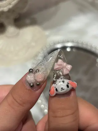 ネイル 倫実/スカルプ /ガーリー/個性派のネイルデザイン