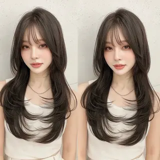 ロング カラー SALOWIN 新宿三丁目EAST所属・レイヤーカット layercut✂️のヘアスタイル