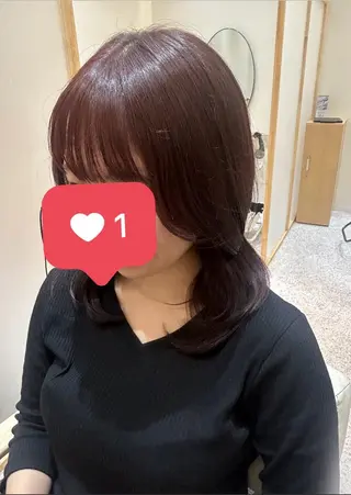 ミディアム カラー Yamamoto 半個室美容室zinaのヘアスタイル