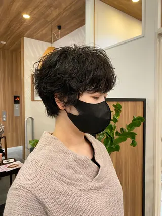 ショート カラー パーマ 🍃服部 雅哉🍃銀座◎のヘアスタイル