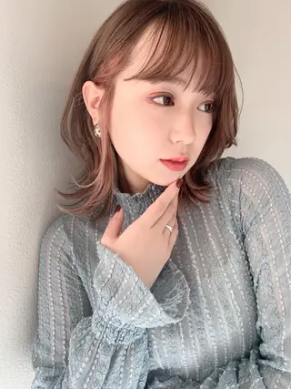 ミディアム カラー 髪質改善☆ 縮毛矯正miyuのヘアスタイル