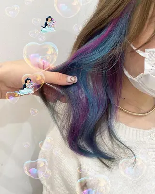 セミロング カラー 新宿駅近♡個室 ♡関口三都季🌜のヘアスタイル