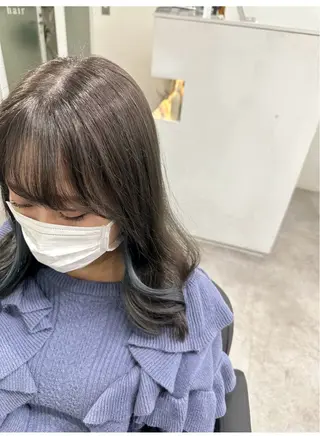 ミディアム 🫧とぅるん艶髪🫧 透明感カラー×猿渡のヘアスタイル