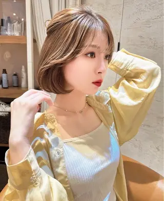 ショート カラー yuto 金山/透明感カラーのヘアスタイル