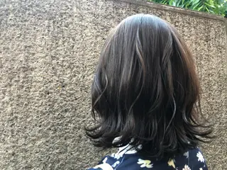 セミロング カラー ヘアアレンジ 透明感カラー🤎 ゆりのヘアスタイル