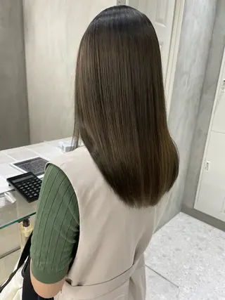 セミロング ✨赤味消しカラー✨ 韓国ヘア/古川恭平のヘアスタイル