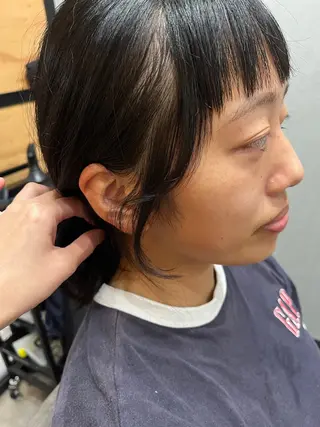 セミロング カラー メンズ 久木原 ゆりのヘアスタイル