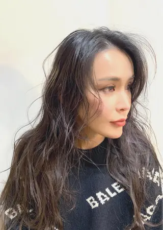 セミロング カラー GLITTER笠原店 グリッターカサハラのヘアスタイル