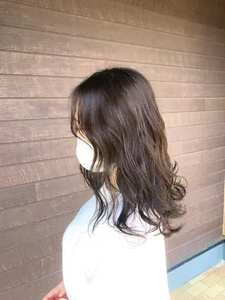 セミロング 太白区/白髪ぼかし ハイライト/千葉達人のヘアスタイル