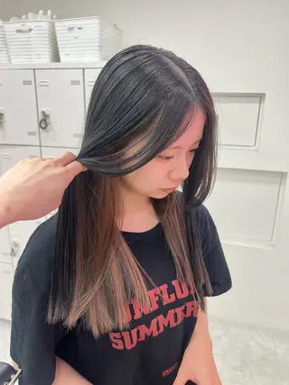 ロング カラー 💖似合わせカラー レイヤー💖縮毛矯正のヘアスタイル